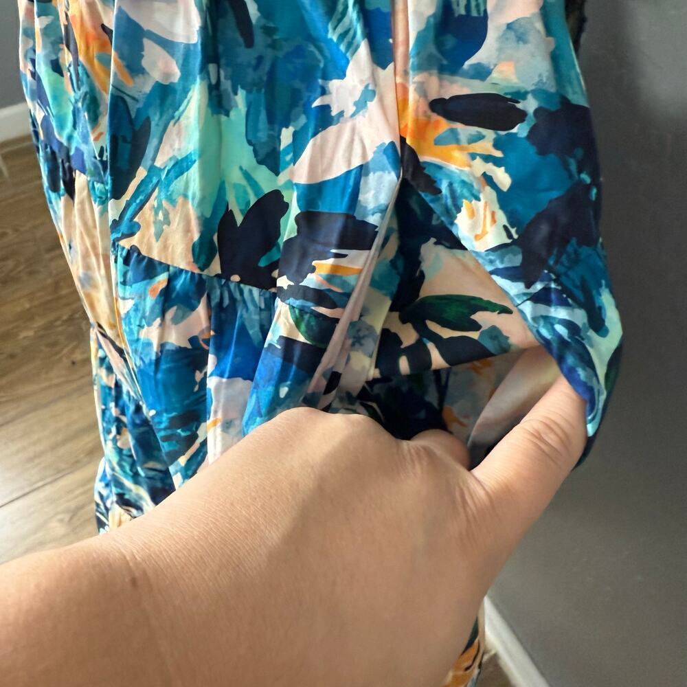 Ulla Johnson Ottilie Floral Cotton Midi-Dress, Delphinium, 6 - Picture 5 of 7